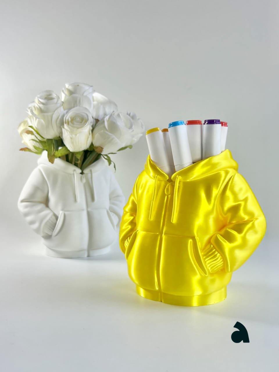 Puffy jacket vase